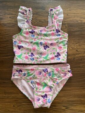 Universal Pink Floral & WICKED theme Two-Piece Swim Set